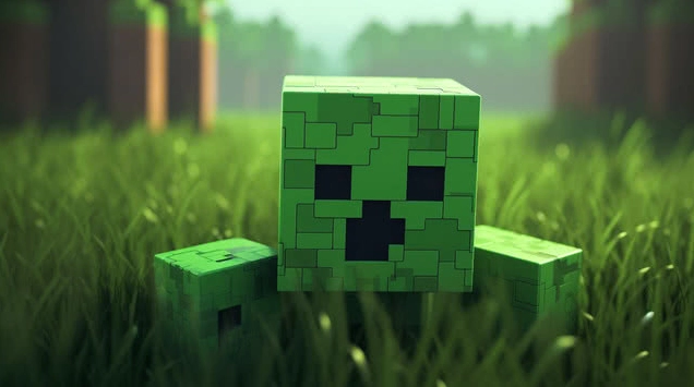 Hình nền Minecraft Creeper dễ thương