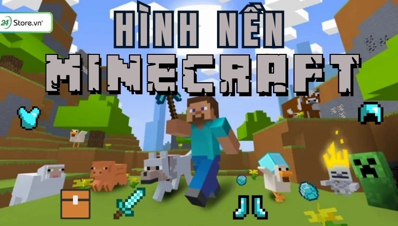 Hình nền Minecraft tối giản