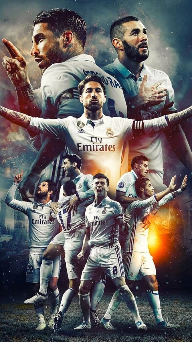 Hình nền Real Madrid với hiệu ứng ánh sáng