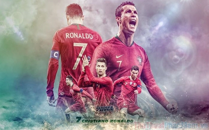 Hình nền Ronaldo sút bóng