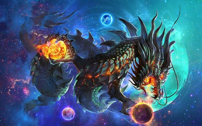 Hình nền rồng với hiệu ứng ánh sáng