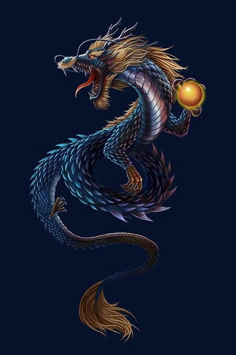 Hình nền rồng với viên ngọc