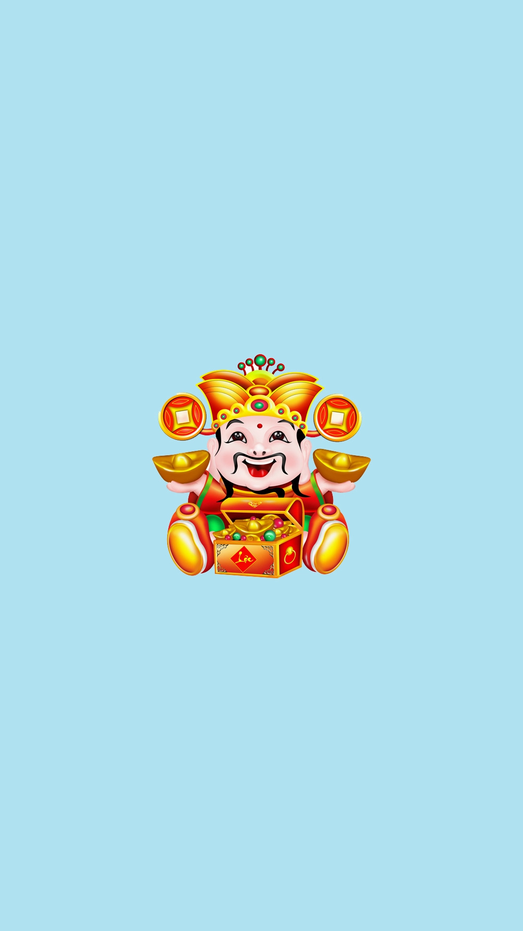 Hình nền Thần Tài chibi điện thoại