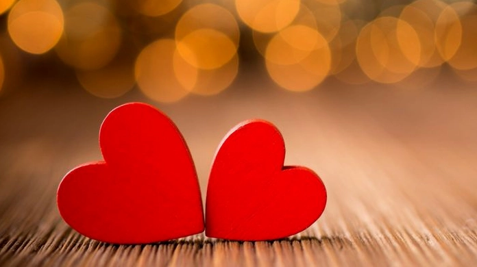 Hình nền trái tim bokeh