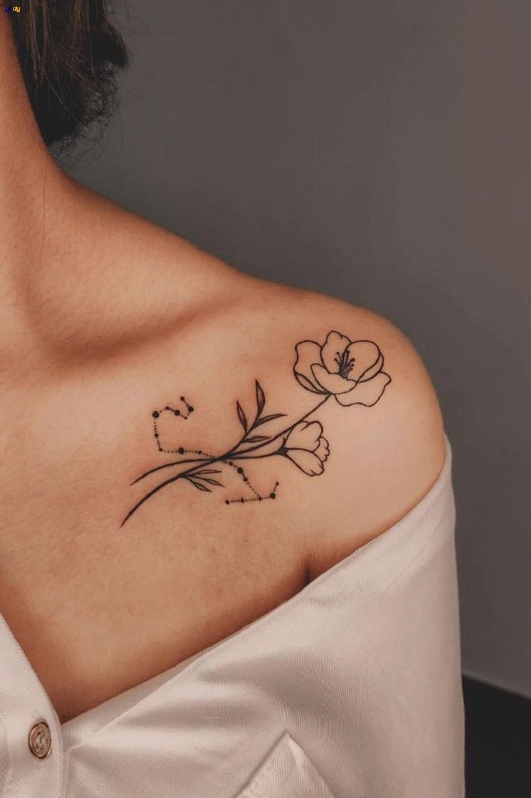 Hình xăm câu nói ngắn trên vai
