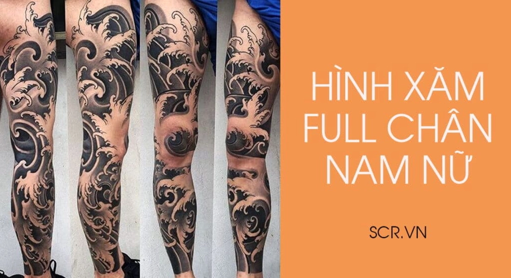 Hình xăm full chân nam nữ