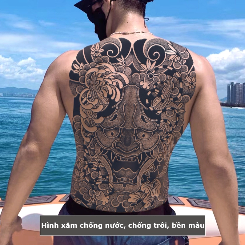 Hình xăm full lưng chi tiết sắc nét