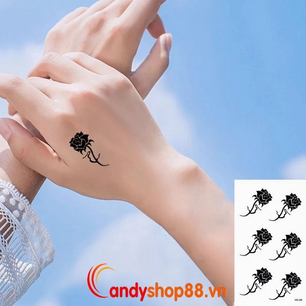 Hình xăm hoa hồng cách điệu