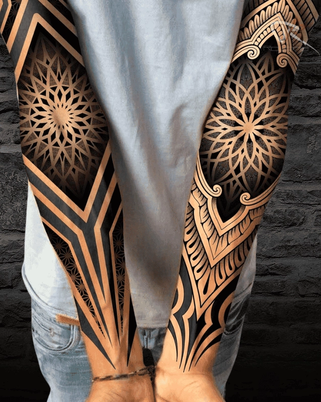 Hình xăm mandala tinh tế