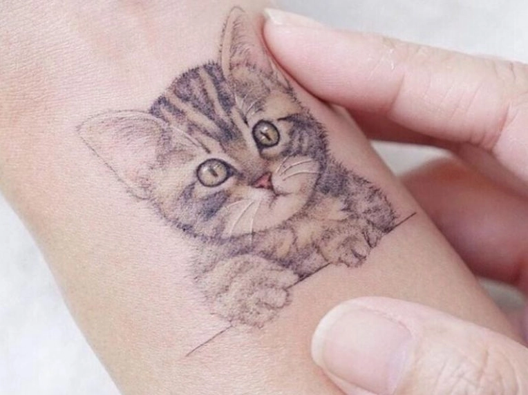 Hình xăm mèo mini đẹp