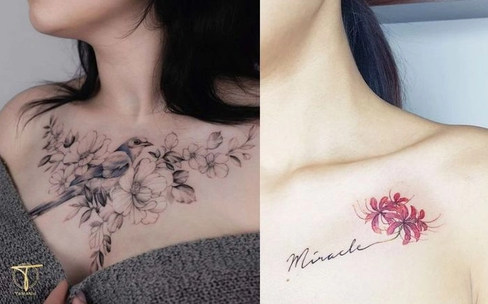 Hình xăm phượng hoàng trên ngực