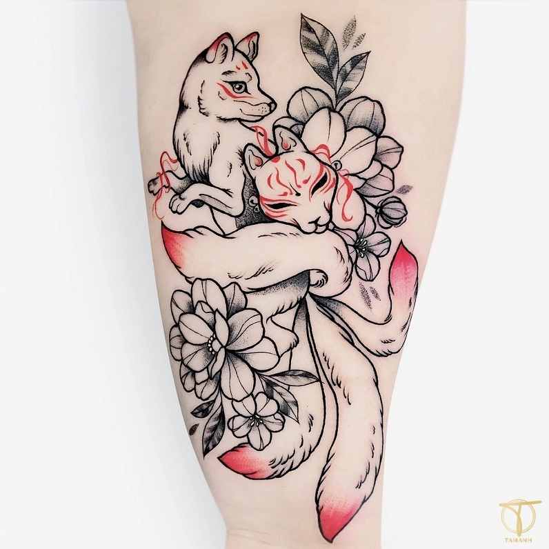 Hình xăm sau bắp tay nữ