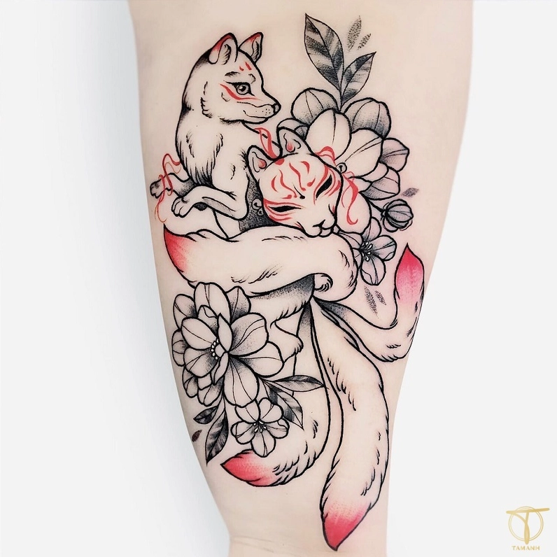Hình xăm sau bắp tay nữ