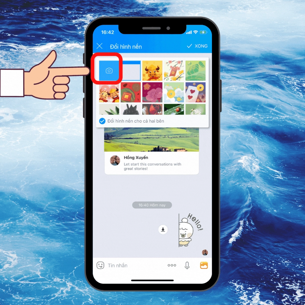 Hướng dẫn thay đổi hình nền Zalo