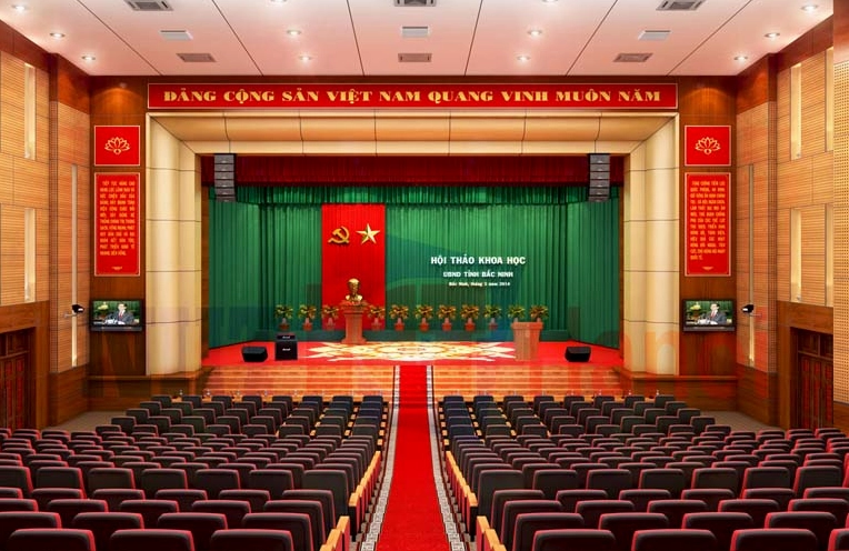 Hướng dẫn trang trí khánh tiết hội trường