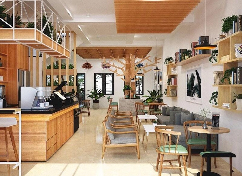 Không gian quán cafe thân thiện