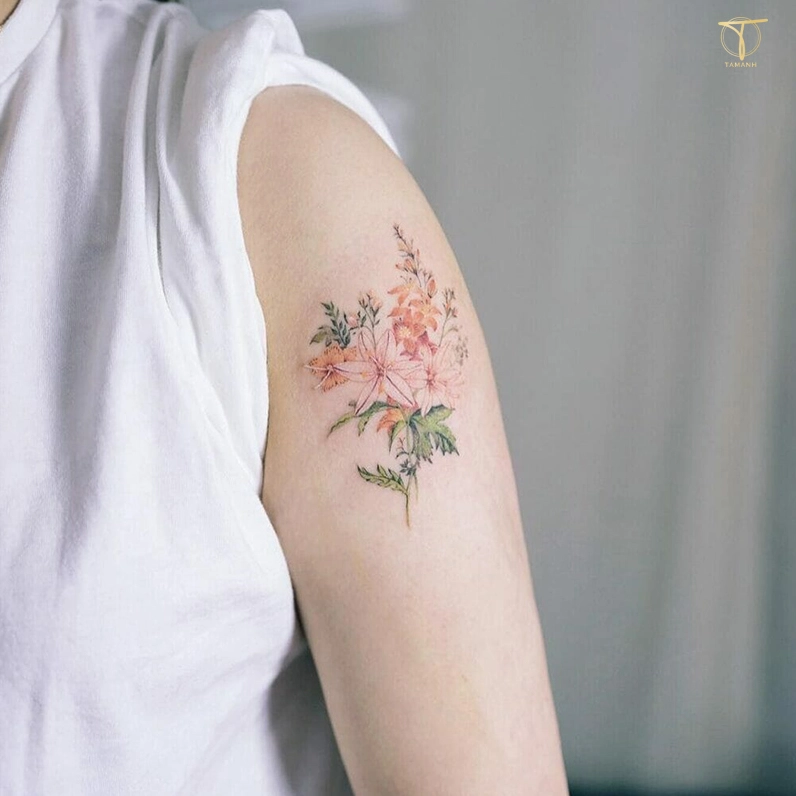 Kiểu hình xăm bắp tay đẹp cho nữ