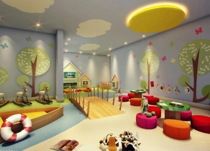Lớp học mầm non với không gian mở, sáng tạo
