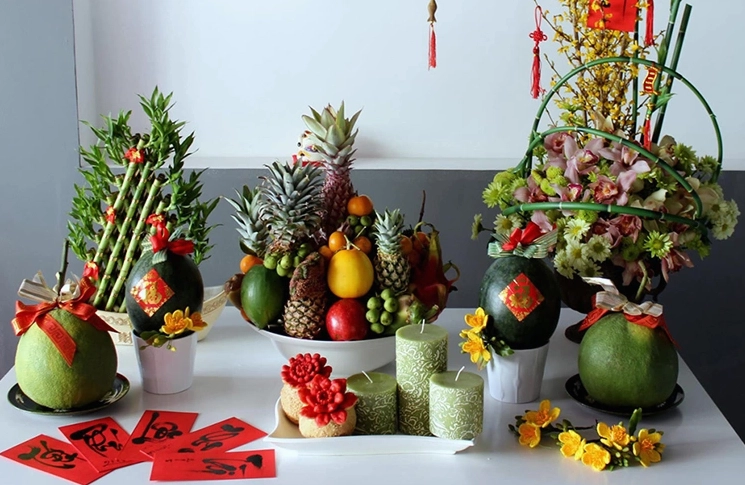 Mâm ngũ quả miền Nam truyền thống