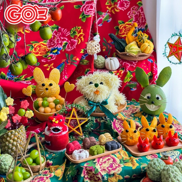Mâm ngũ quả Trung Thu sáng tạo với các loại trái cây đa dạng