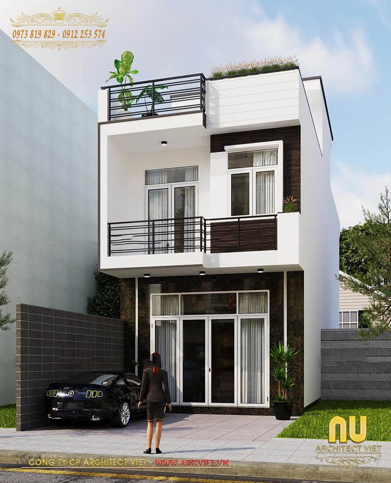 Mặt tiền nhà phố 2 tầng 4m
