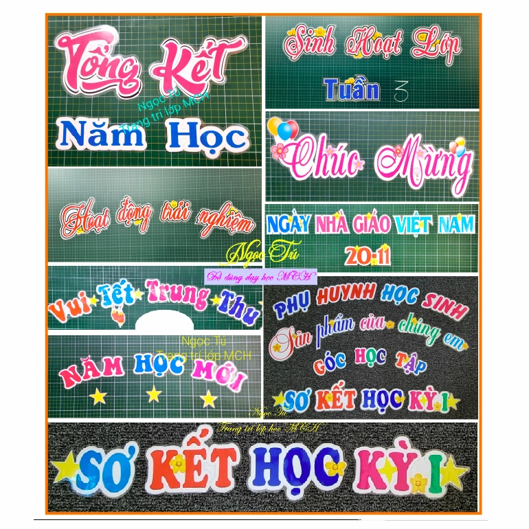 Mẫu chữ trang trí độc đáo