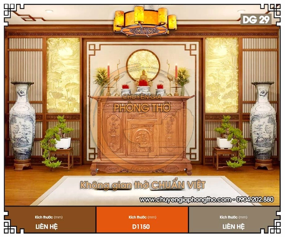 Mẫu đèn trang trí bàn thờ