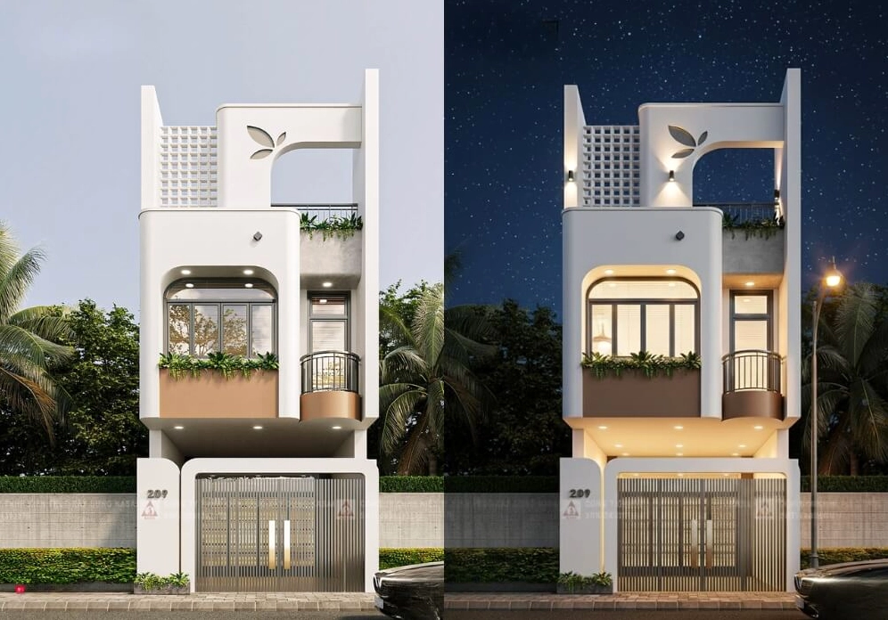 Mẫu nhà ống 2 tầng mặt tiền 4.5m