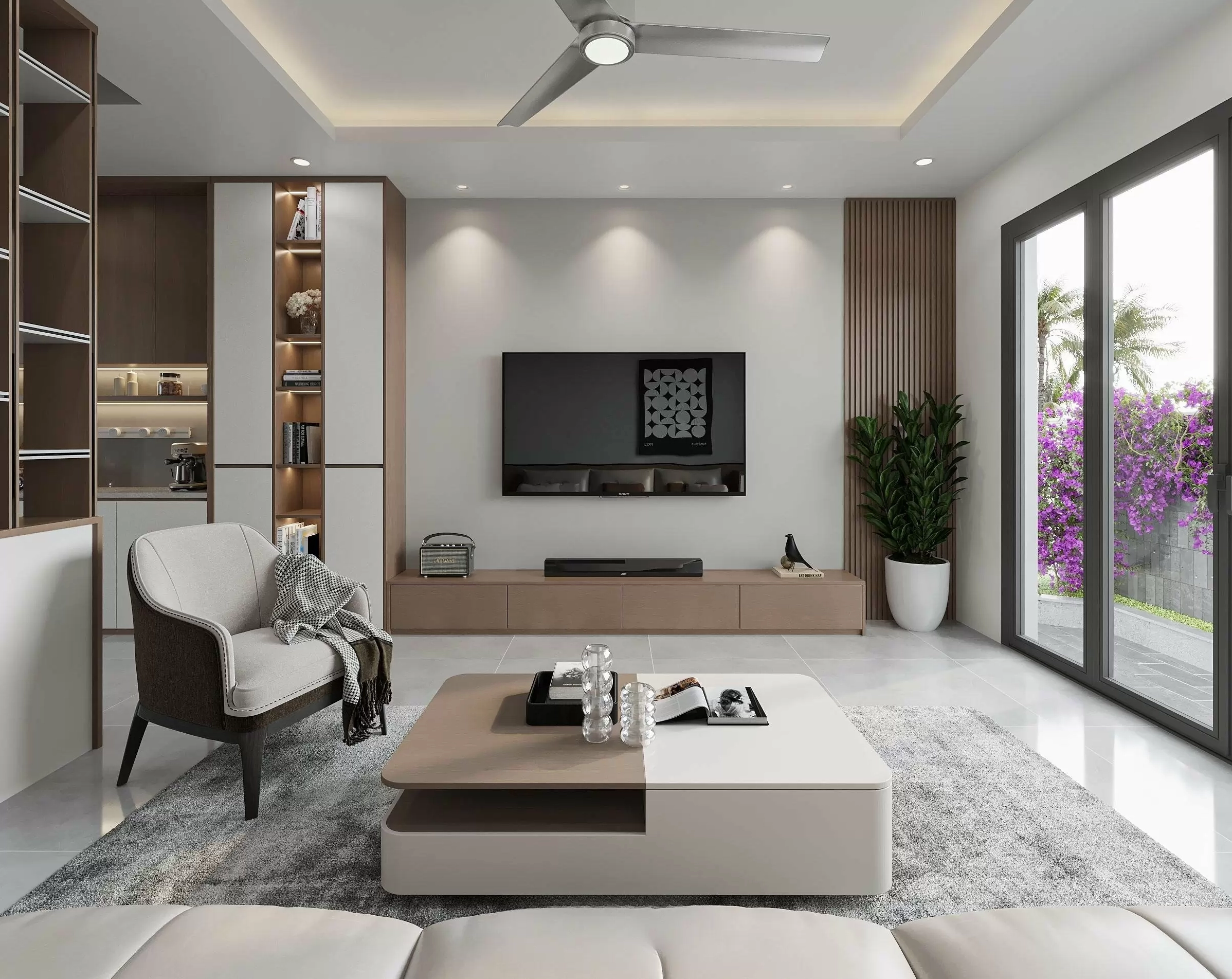 Mẫu phòng khách đẹp hiện đại