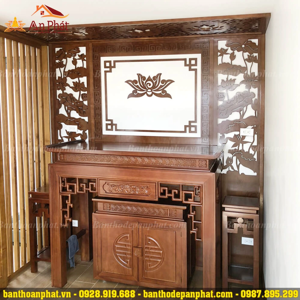 Mẫu phòng thờ đẹp cho nhà ống