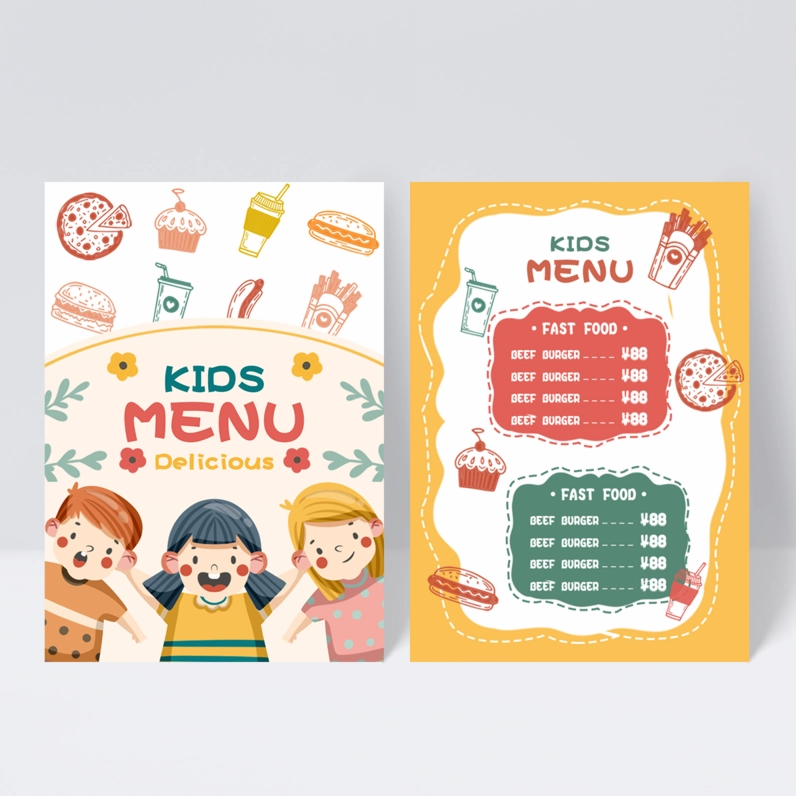 Mẫu thiết kế menu