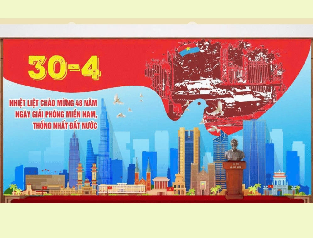 Mẫu trang trí 30/4 kỷ niệm giải phóng