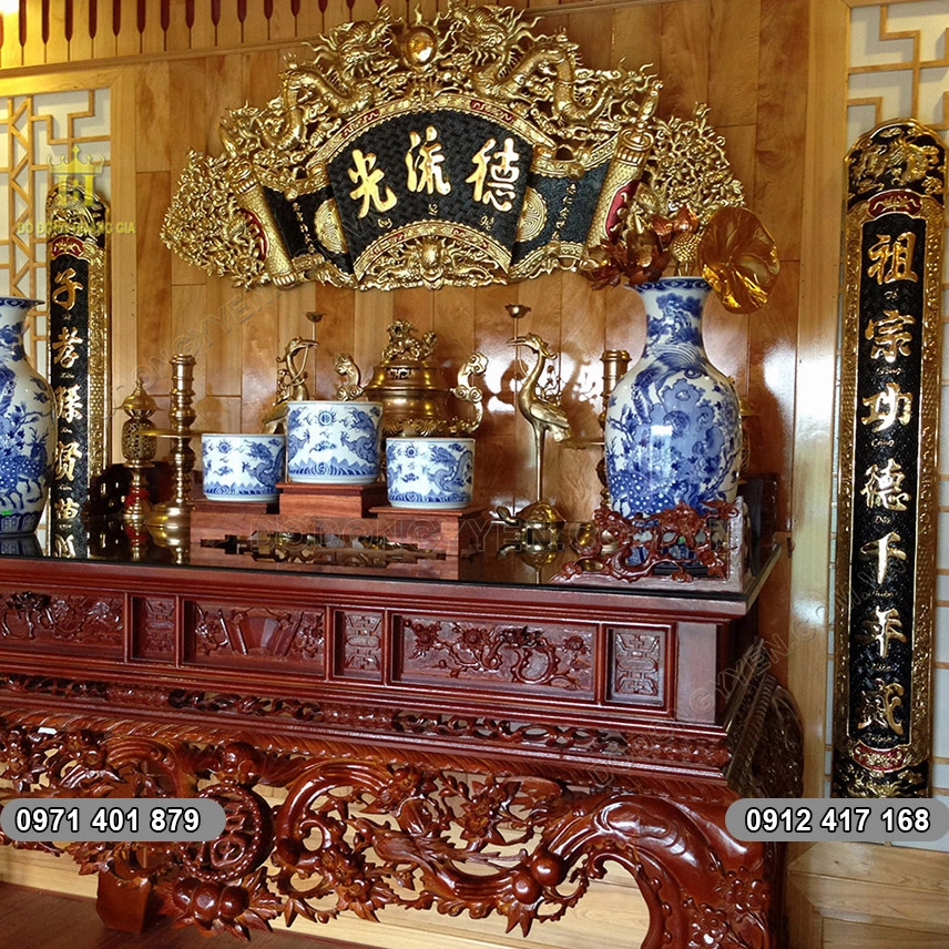 Mẫu trang trí bàn thờ gia tiên đẹp