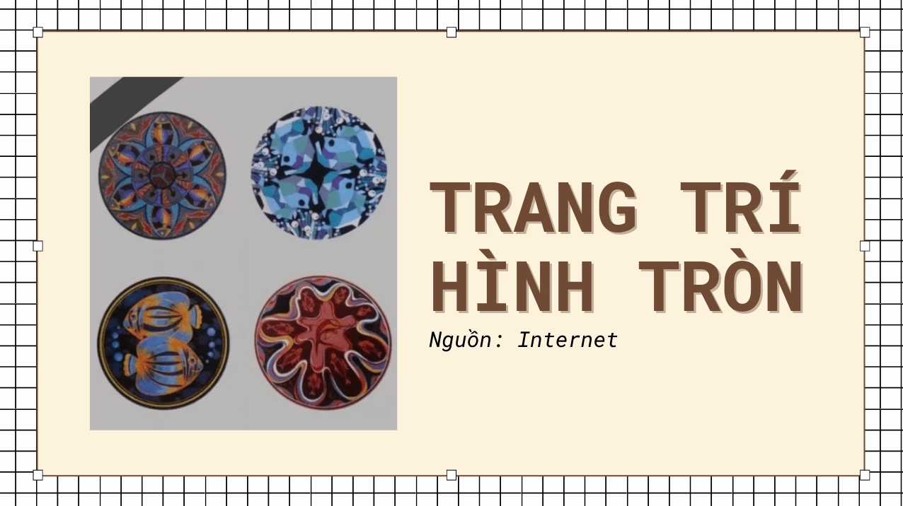 Mẫu trang trí hình tròn đơn giản