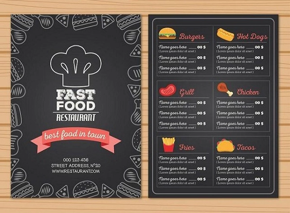 Menu thiết kế hiện đại 2026