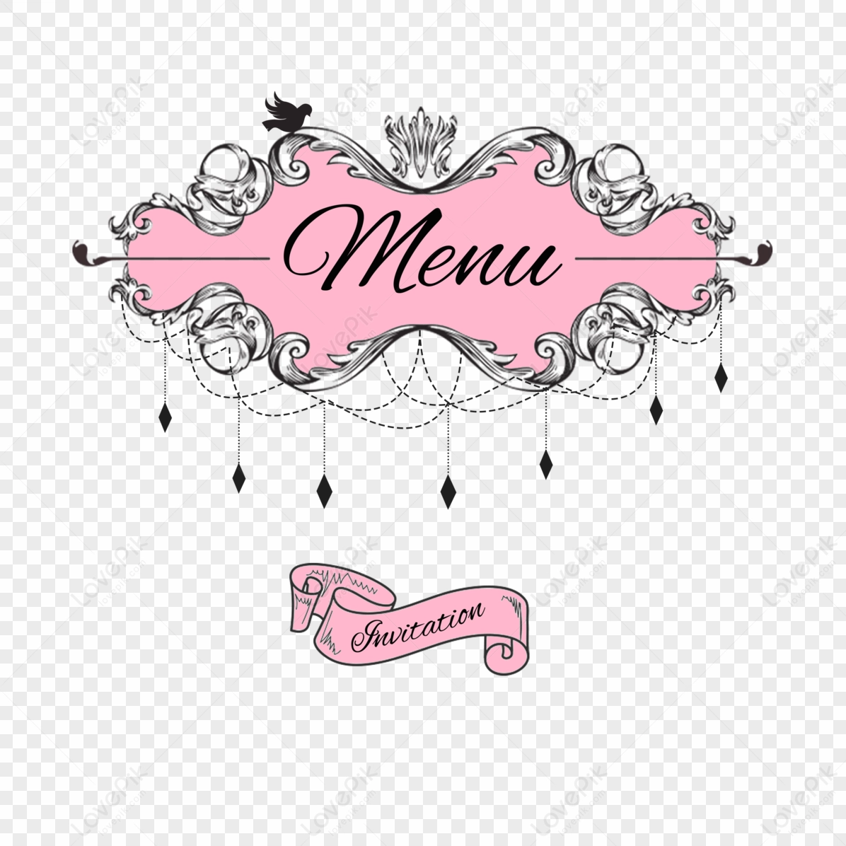 Menu trang trí châu Âu