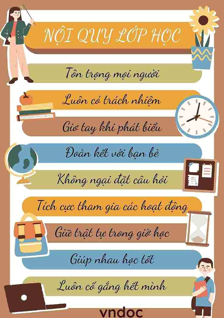 Nội quy lớp học truyền cảm hứng