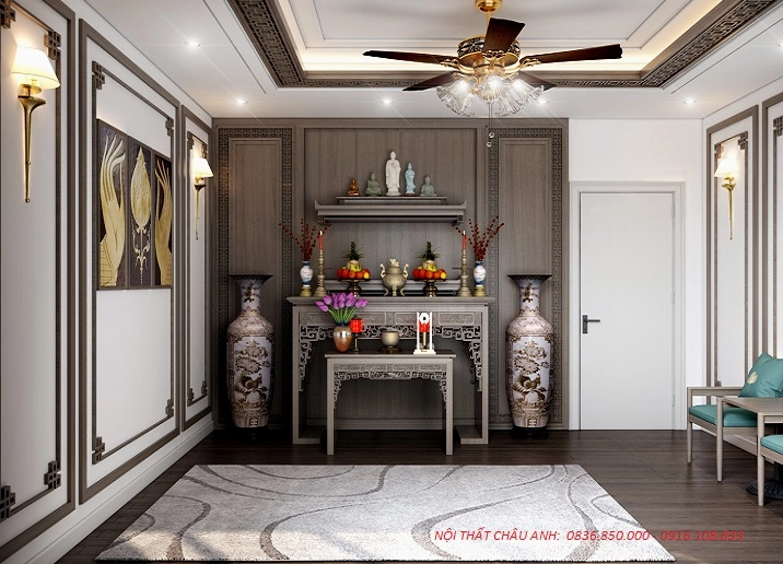 Phòng thờ đẹp phong cách cổ điển