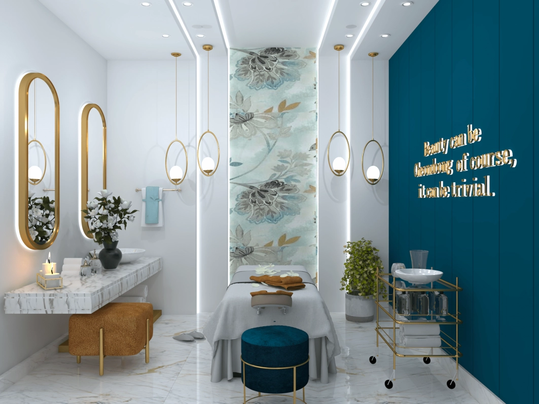 Phòng trị liệu spa với ánh sáng dịu nhẹ