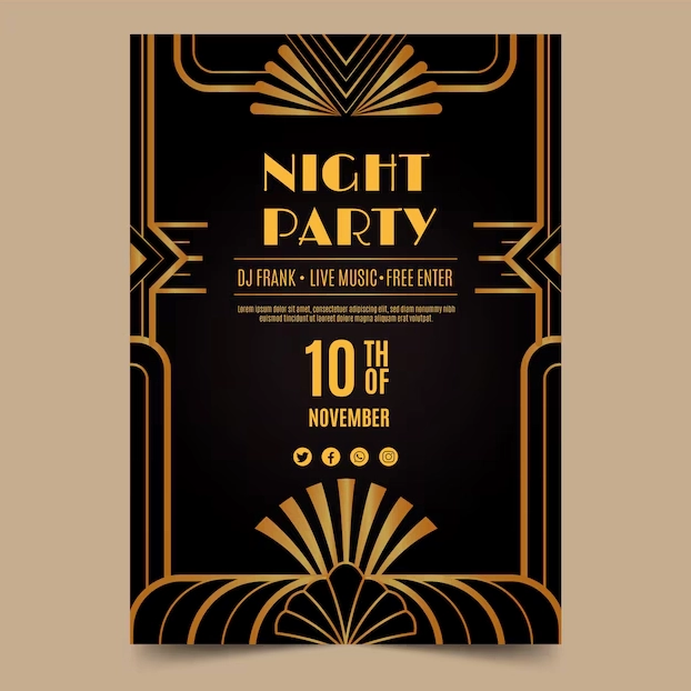 Poster trang trí tiệc đêm