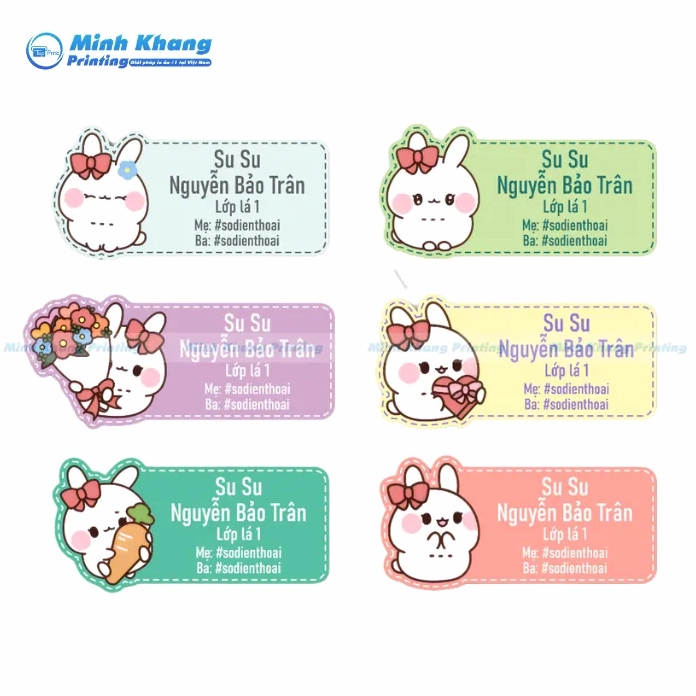 Sticker tên bé dễ thương