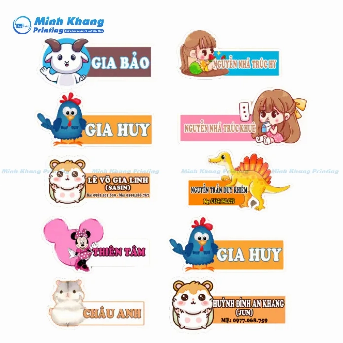 Sticker tên bé trang trí cá nhân