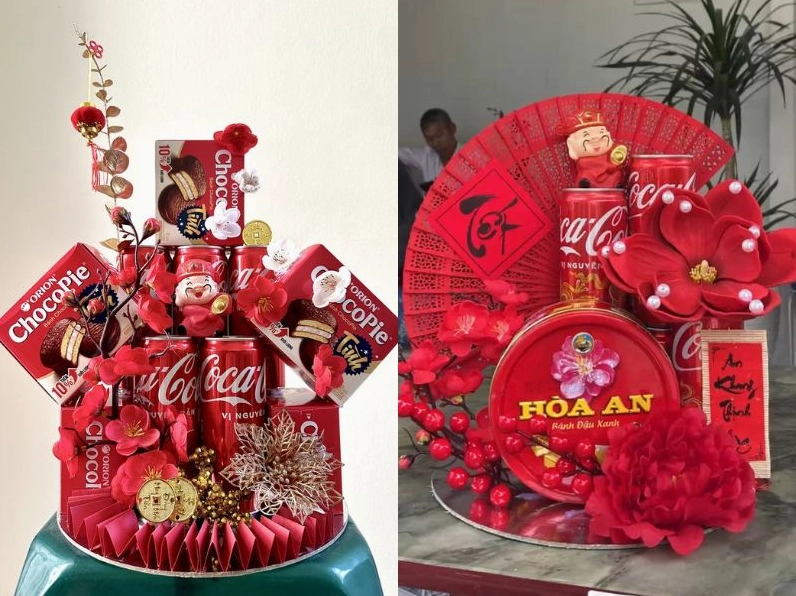 Tháp bánh tết hiện đại