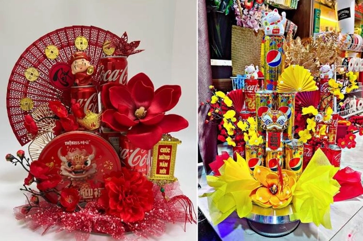 Tháp bánh tết hình nón lá