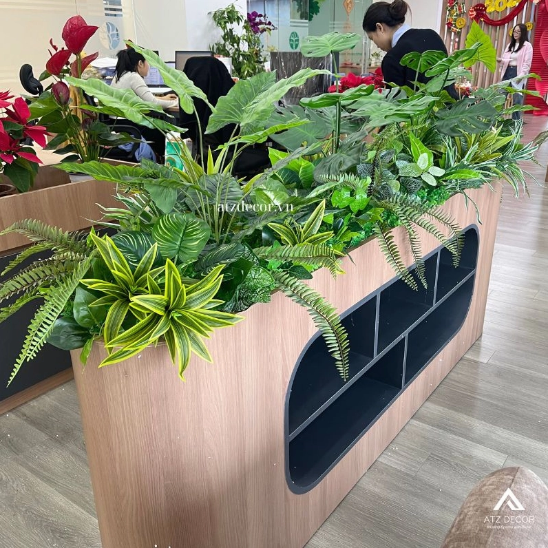 Thi công tiểu cảnh cây giả