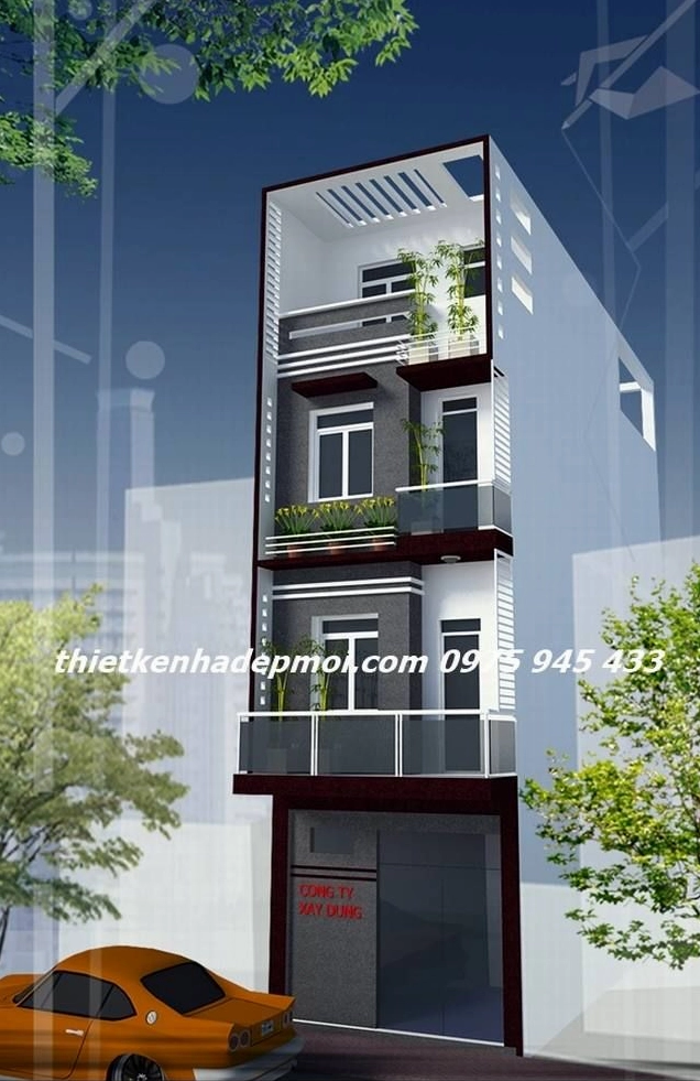 Thiết kế ban công nhà ống 2 tầng đẹp mắt