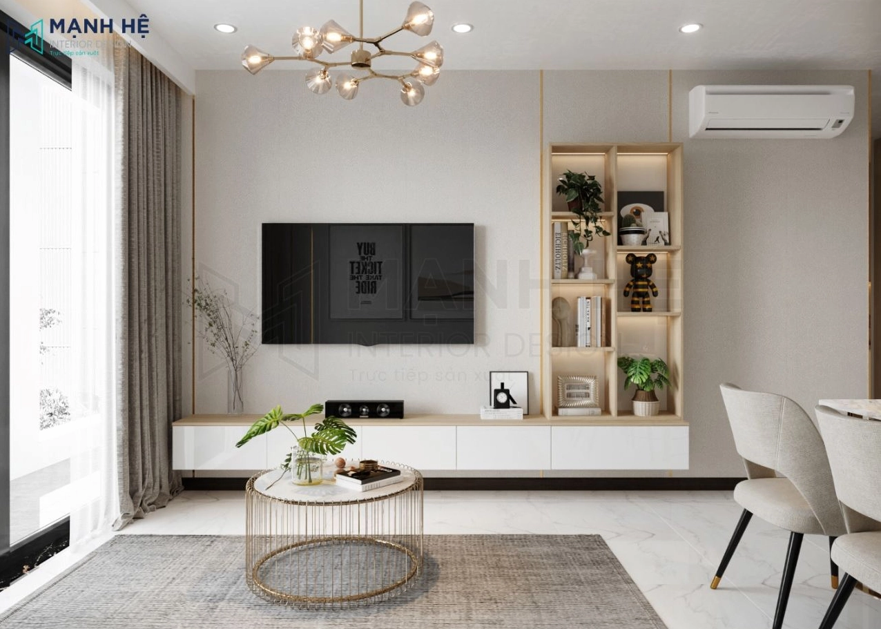 Thiết kế nội thất phòng khách bếp
