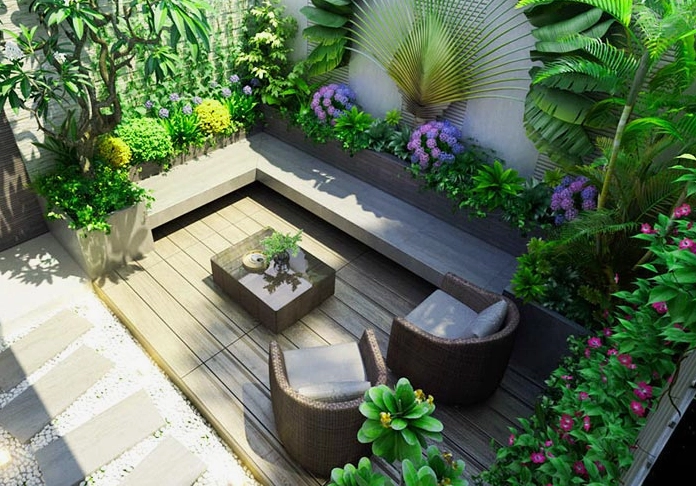 Thiết kế sân vườn biệt thự