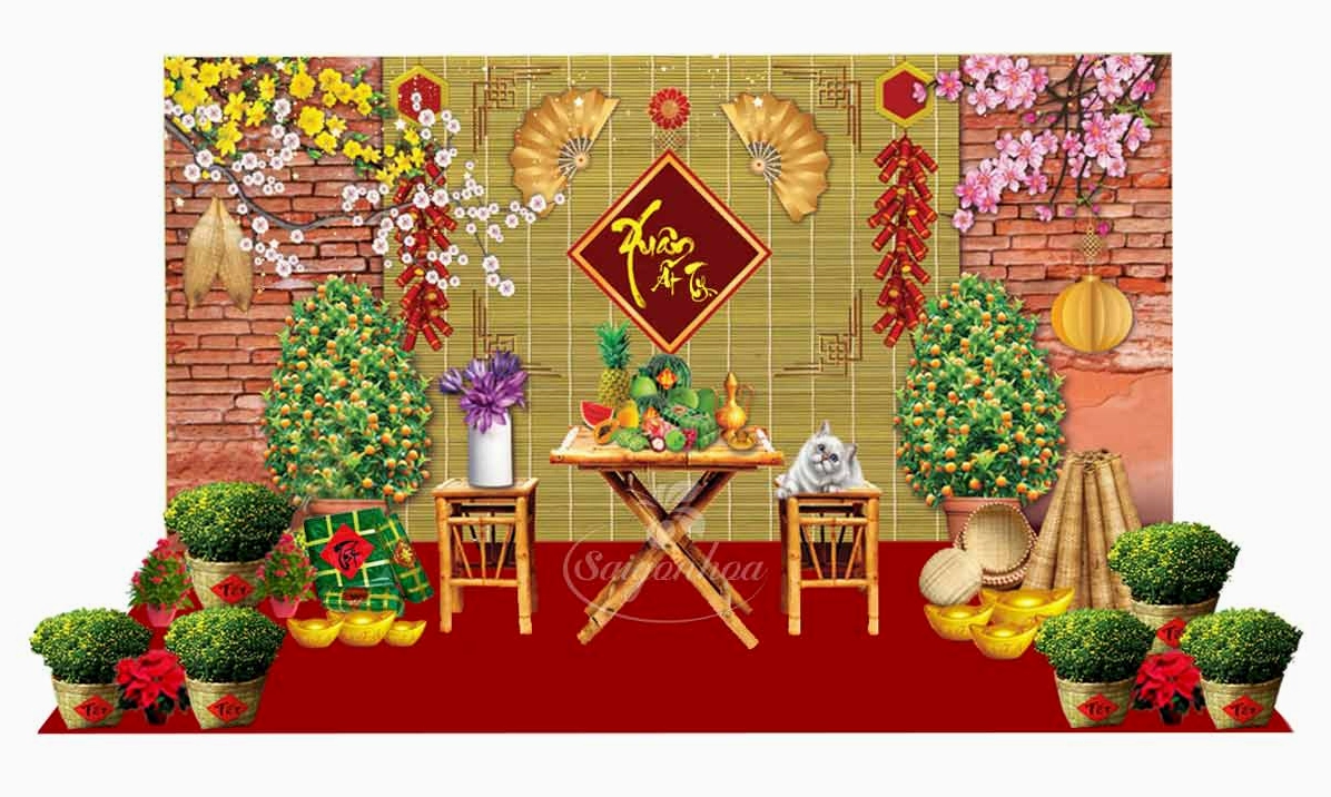 Tiểu cảnh Tết với các loại cây cảnh phổ biến ngày Xuân