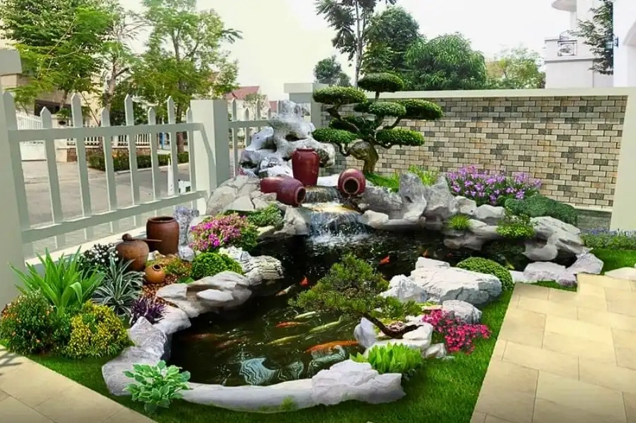 Tiểu cảnh trang trí sân vườn